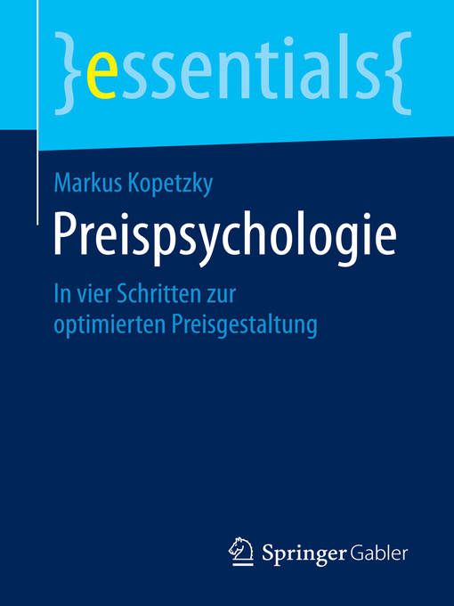 Title details for Preispsychologie by Markus Kopetzky - Available